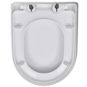 Capac WC, închidere silențioasă, eliberare rapidă, alb, pătrat - Img 5