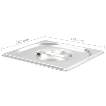 Capace pentru tavă GN 1/6, 8 buc., oțel inoxidabil - Img 5