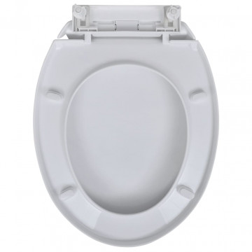 Capace WC cu închidere silențioasă, 2 buc., alb, plastic - Img 4