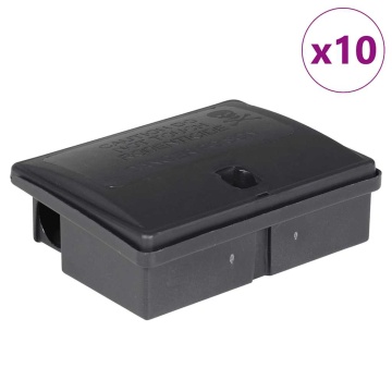 Capcane pentru șoareci 10 buc Negru 13x10x4 cm - Img 2