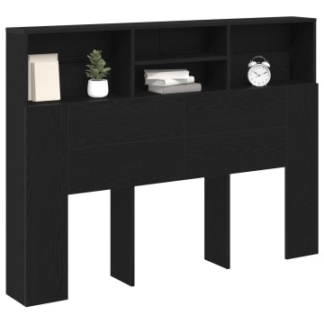 Capitonaj Cabinet - Stejar Negru, 140x19x103.5 cm, Fabricat din Lemn Prelucrat - Img 2