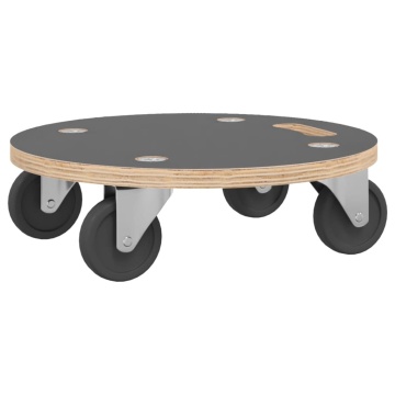 Cărucioare de transport, 2 buc., rotunde, Ø38x11,5 cm, 250 kg - Img 3