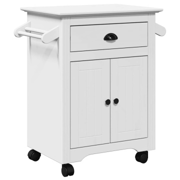 Cărucior de bucătărie „BODO” Alb 72x45x80 cm - Img 2