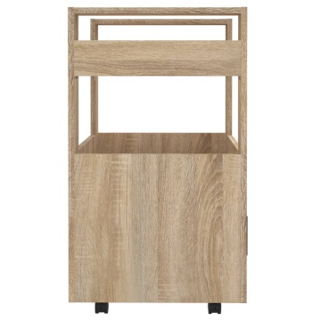 Cărucior de bucătărie stejar sonoma 60x45x80 cm lemn prelucrat - Img 6