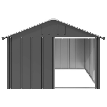 Casă pentru câini antracit 116,5x153x81,5 cm oțel galvanizat - Img 3