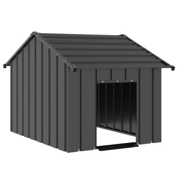 Casă pentru câini cu acoperiș 83x130x85 cm oțel galvanizat - Img 1
