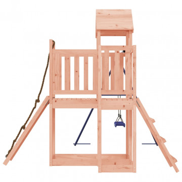 Căsuță de joacă cu perete de cățărat și leagăn, lemn douglas - Img 8
