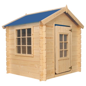 Casuta de joaca din lemn pentru copii - L111 x D114 x H121 cm - TIMBELA M570M - Img 1