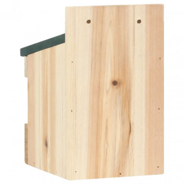 Căsuțe de păsărele, 4 buc. 12x16x20 cm, lemn de brad - Img 7