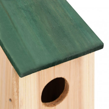 Căsuțe de păsări,10 buc., 12x12x22 cm, lemn masiv de brad - Img 7