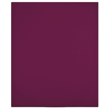 Cearșaf de pat cu elastic, 2 buc., bordo, 90x200 cm, bumbac - Img 1