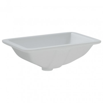 Chiuvetă de baie albă 41,5x26x18,5 cm, ovală, ceramică - Img 5
