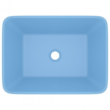 Chiuvetă de baie lux albastru deschis mat 41x30x12 cm ceramică - Img 3