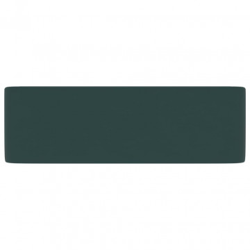 Chiuvetă de baie lux, verde închis mat, 41x30x12 cm, ceramică - Img 4
