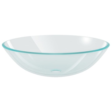Chiuvetă din sticlă călită transparentă, 42 cm - Img 2