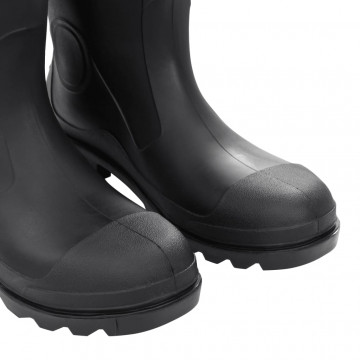 Cizme de ploaie cu șosete detașabile, negru, mărime 45, PVC - Img 5