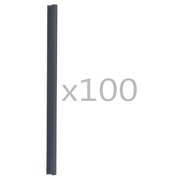 Cleme fixare fâșii de gard, 100 buc., antracit, PVC - Img 2