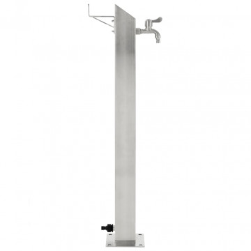 Coloană de apă pentru grădină, 95 cm, oțel inoxidabil, pătrat - Img 3