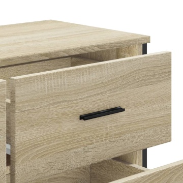 Comodă cu sertare, stejar sonoma 91x35,5x74,5 cm lemn prelucrat - Img 7