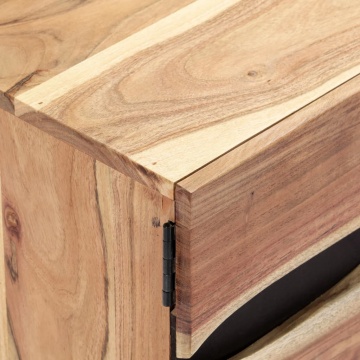 Comodă TV, 140x30x45 cm, lemn masiv de acacia - Img 7