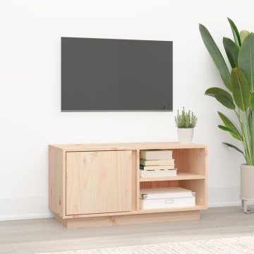 Comodă TV, 80x35x40,5 cm, lemn masiv de pin - Img 1