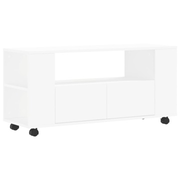 Comodă TV, alb, 102x34,5x43 cm, lemn prelucrat - Img 2