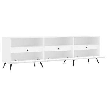 Comodă TV, alb, 150x30x44,5 cm, lemn prelucrat - Img 5