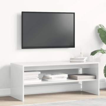 Comodă TV, alb lucios, 100 x 40 x 40 cm, PAL - Img 3