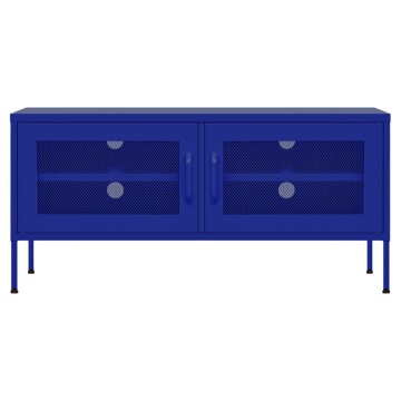 Comodă TV, bleumarin, 105x35x50 cm, oțel - Img 3