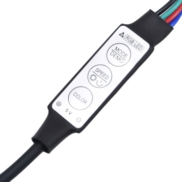 Comodă TV cu lumini LED, gri sonoma, 120x35x40 cm - Img 11