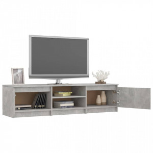Comodă TV, gri beton, 140 x 40 x 35,5 cm, PAL - Img 8