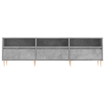 Comodă TV, gri beton, 150x30x44,5 cm, lemn prelucrat - Img 8