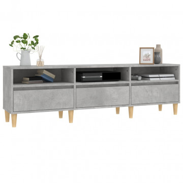 Comodă TV, gri beton, 150x30x44,5 cm, lemn prelucrat - Img 4
