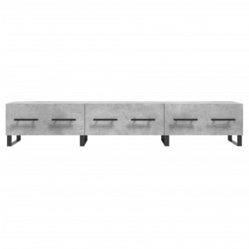 Comodă TV, gri beton, 150x36x30 cm, lemn prelucrat - Img 8