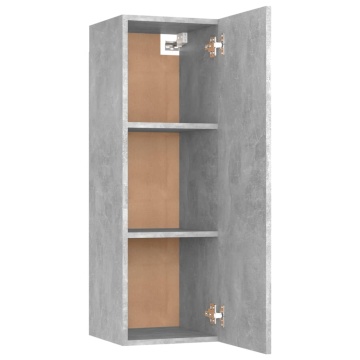 Comodă TV, gri beton, 30,5x30x90 cm, lemn prelucrat - Img 8