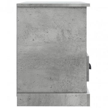 Comodă TV, gri beton, 80x35x50 cm, lemn prelucrat - Img 6