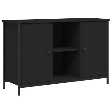 Comodă TV, negru, 100x35x65 cm, lemn compozit - Img 2