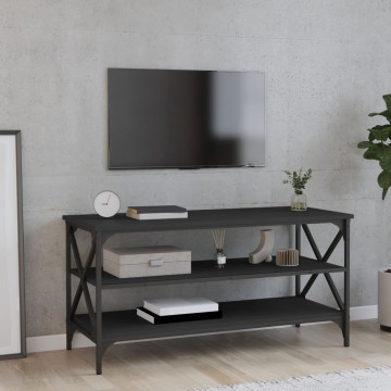 Comodă TV, negru, 100x40x50 cm, lemn prelucrat - Img 1