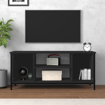 Comodă TV, negru, 102x35x45 cm, lemn prelucrat - Img 3