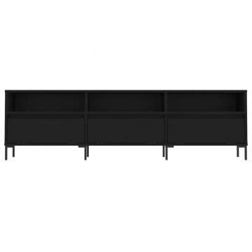 Comodă TV, negru, 150x30x44,5 cm, lemn prelucrat - Img 8