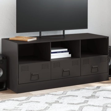 Comodă TV, negru, 99x39x44 cm, oțel - Img 1