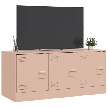 Comodă TV, roz, 99x39x44 cm, oțel - Img 8