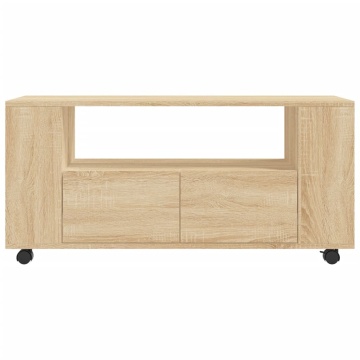 Comodă TV, stejar sonoma, 102x34,5x43 cm, lemn prelucrat - Img 5