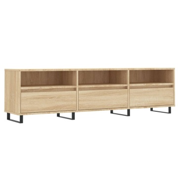 Comodă TV, stejar sonoma, 150x30x44,5 cm, lemn prelucrat - Img 2