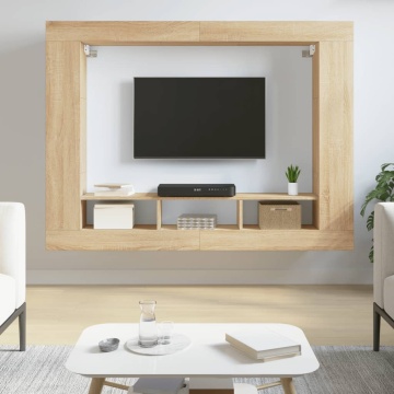 Comodă TV, stejar sonoma, 152x22x113 cm, lemn compozit - Img 1