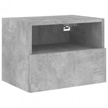 Comode TV de perete, 2 buc., gri beton, 40x30x30 cm, lemn - Img 5