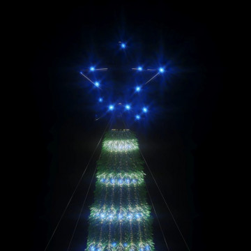 Con de lumină brad de Crăciun, 275 LED-uri, albastru, 180 cm - Img 5