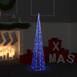 Con de lumină cu LED decorativ, albastru, 120 cm, acril, rotund - Img 1