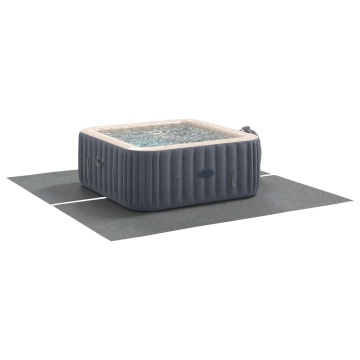 Copertă pătrată pentru piscină Gri deschis Poliester 274 x 274 cm - Img 3