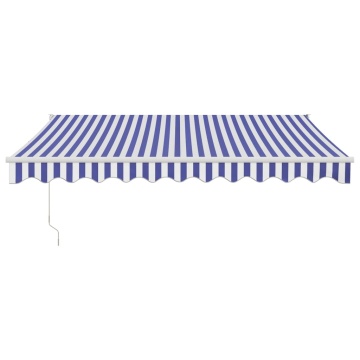 Copertina automată retractabilă, albastru și alb, 3,5x2,5 m - Img 3